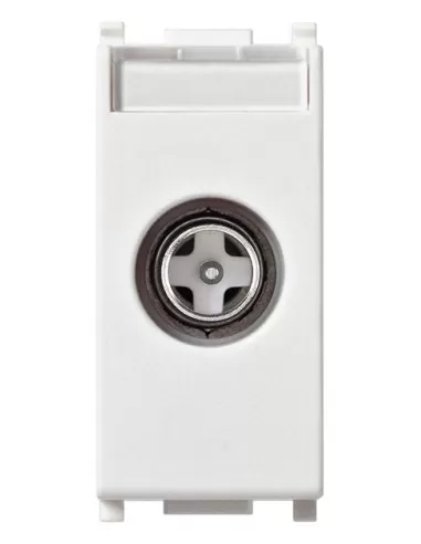 Prise TV Vimar 14300.01 1 dB avec connecteur mâle blanc Plana